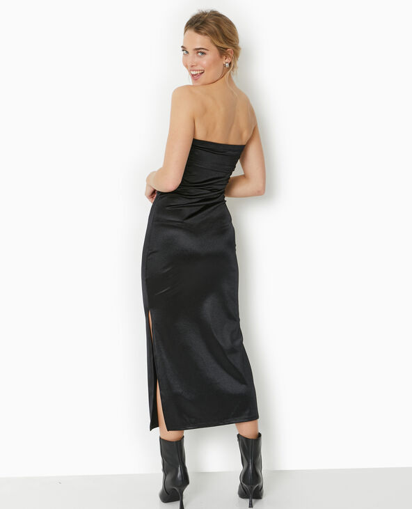 Robe longue forme bustier noir - Pimkie