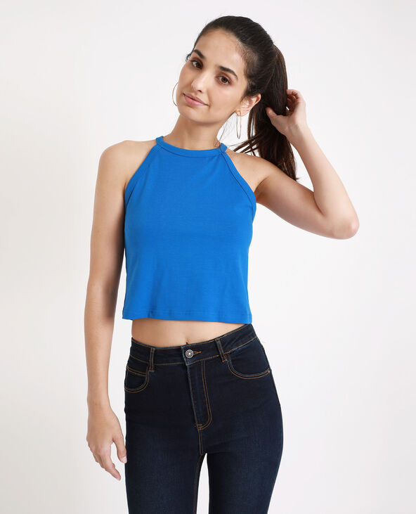 Crop top uni bleu marine - Pimkie
