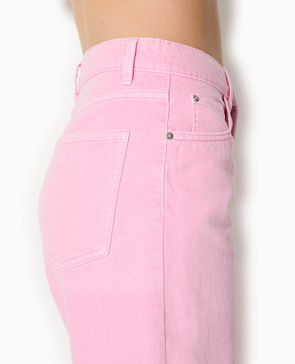 Jean wide taille haute rose - Pimkie
