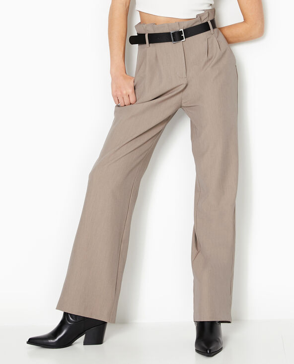 Pantalon large deals avec ceinture