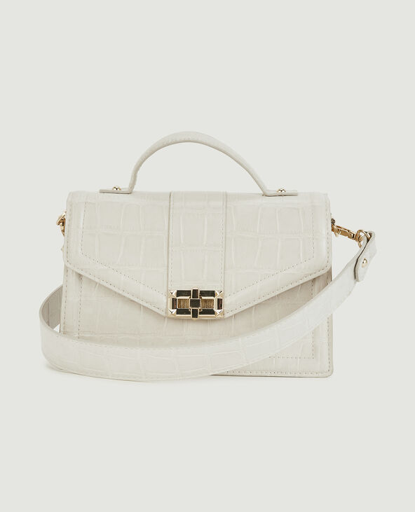 Sac boxy effet croco écru - Pimkie