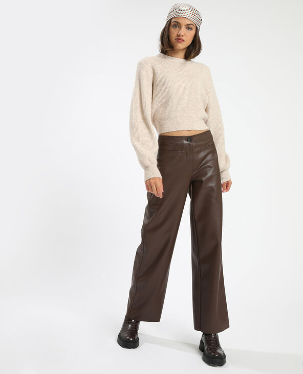 Pantalon droit simili cuir Pimkie