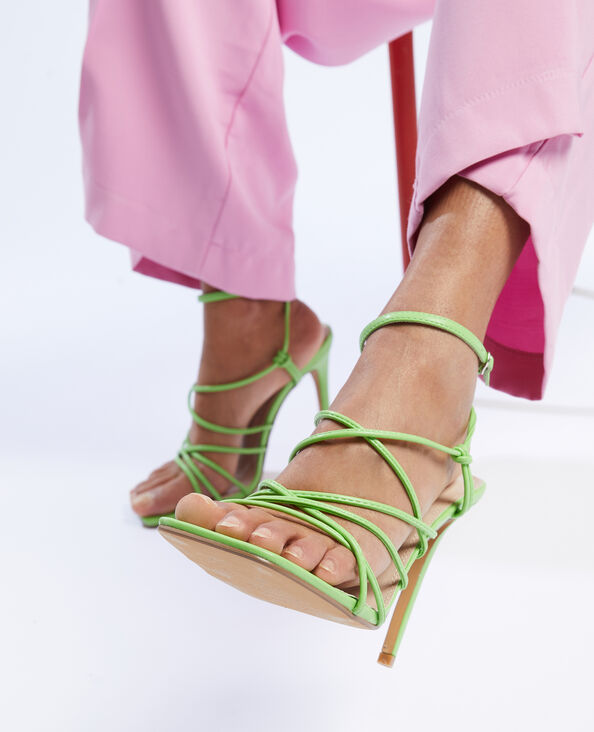Sandales talon aiguille vert d'eau - Pimkie