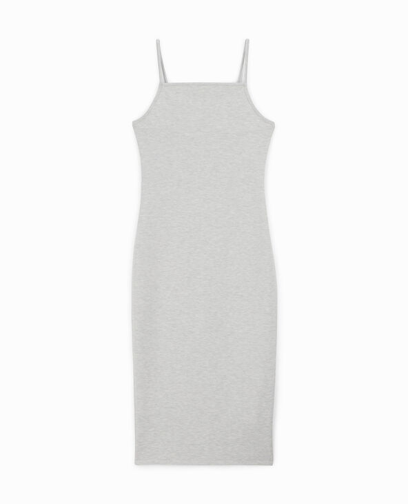 Robe midi moulante gris chiné - Pimkie