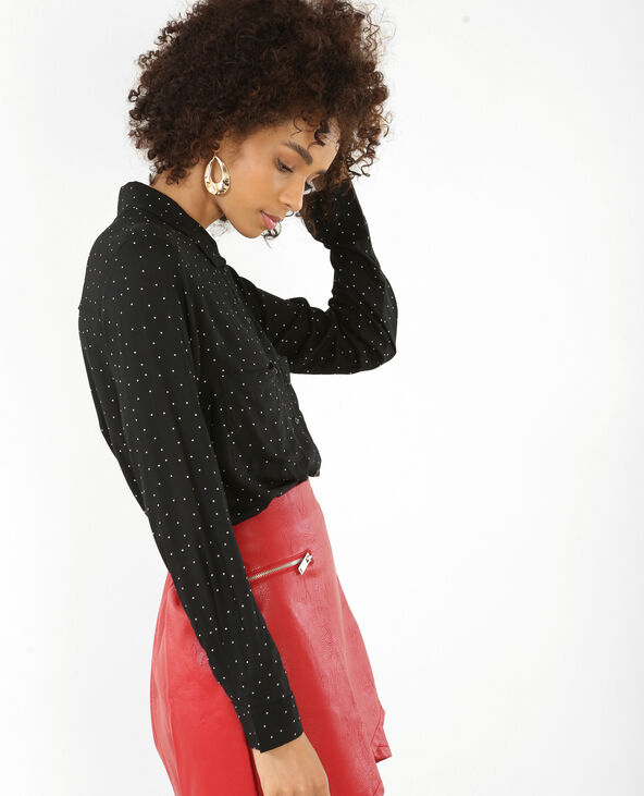 Chemise à pois noir - Pimkie