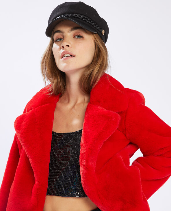 Veste fausse fourrure orange - Pimkie