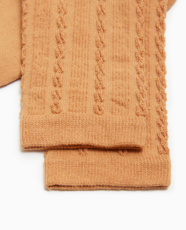Chaussettes en maille fantaisie marron - Pimkie