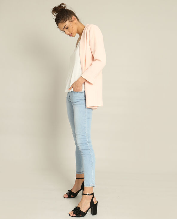 Blazer en crêpe rose clair - Pimkie