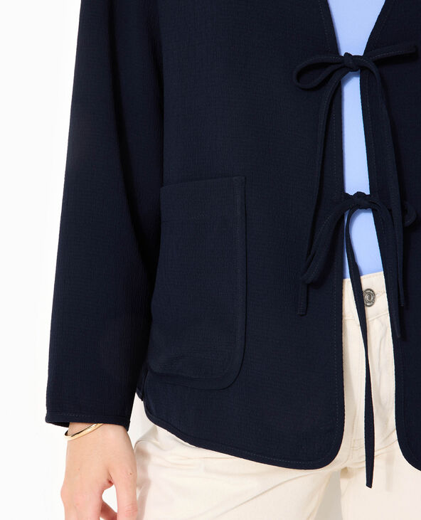 Veste légère et droite avec nouettes bleu marine - Pimkie