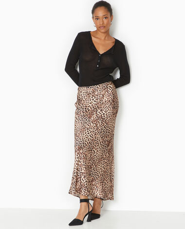 Jupe Longue Midi Plissee Fleurie Satinee Pimkie