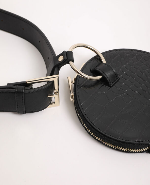 Pochette ronde avec bandoulière noir - Pimkie
