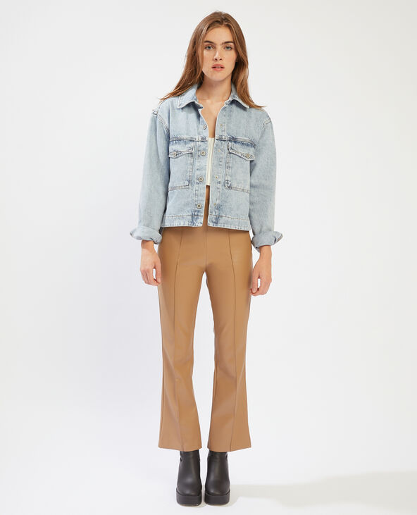 Pantalon flare shop simili cuir