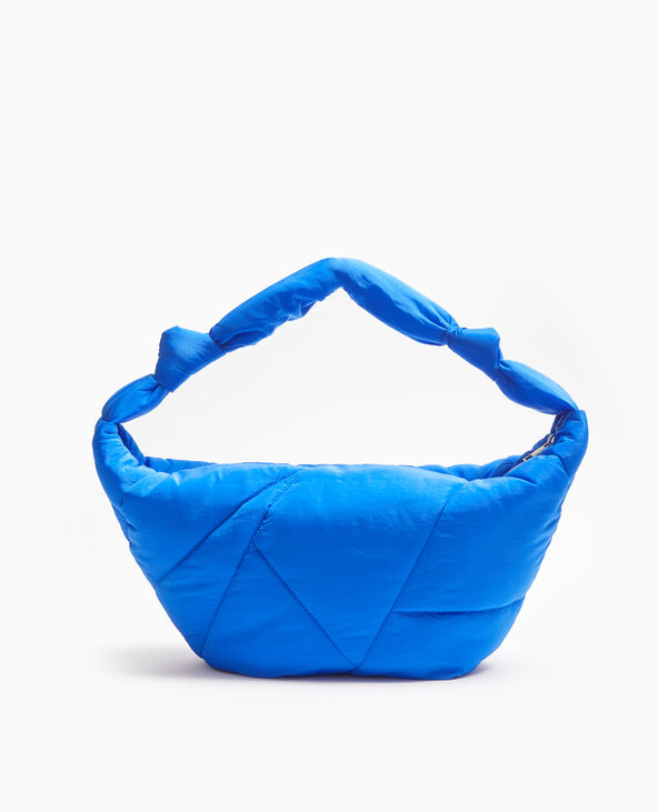 Grand sac en matière matelassé bleu électrique - Pimkie