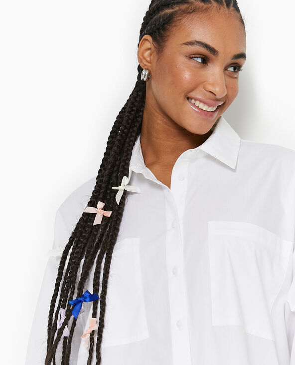 Chemise oversize unie blanc - Pimkie