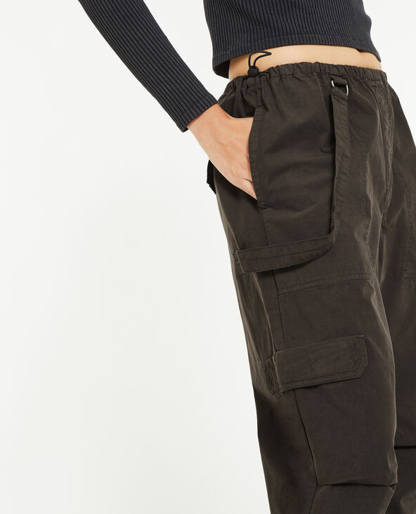 Pantalon parachute vert kaki - Pimkie