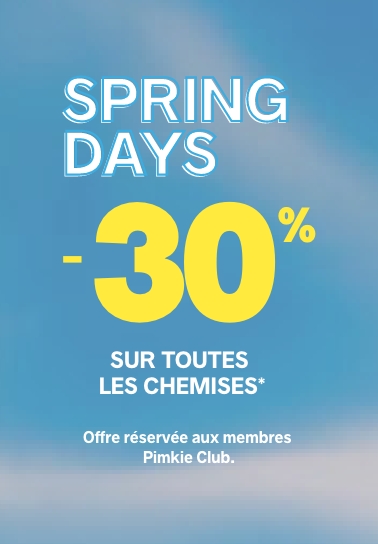 Spring days : -30% sur les chemises