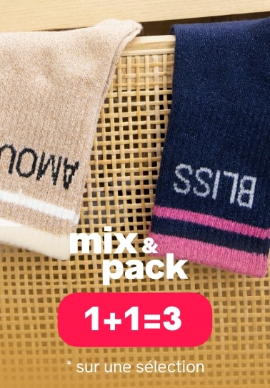 2 paires de chaussettes achetés + 1 paire offerte
