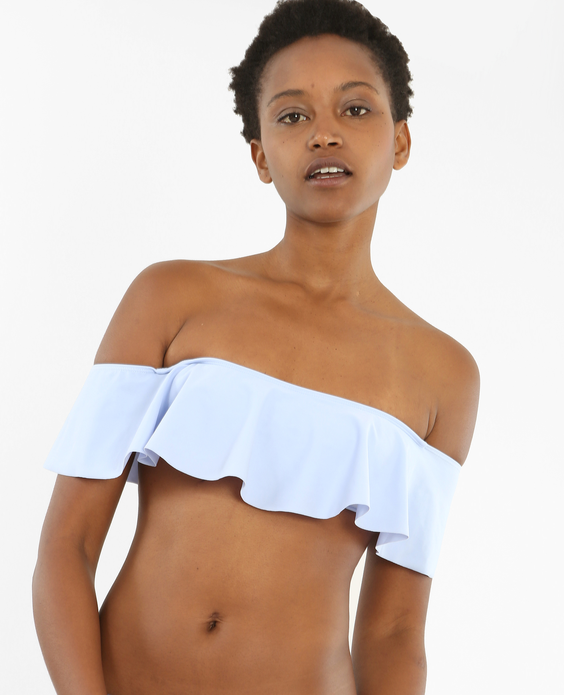 Bandeau volanté Bleu - Pimkie