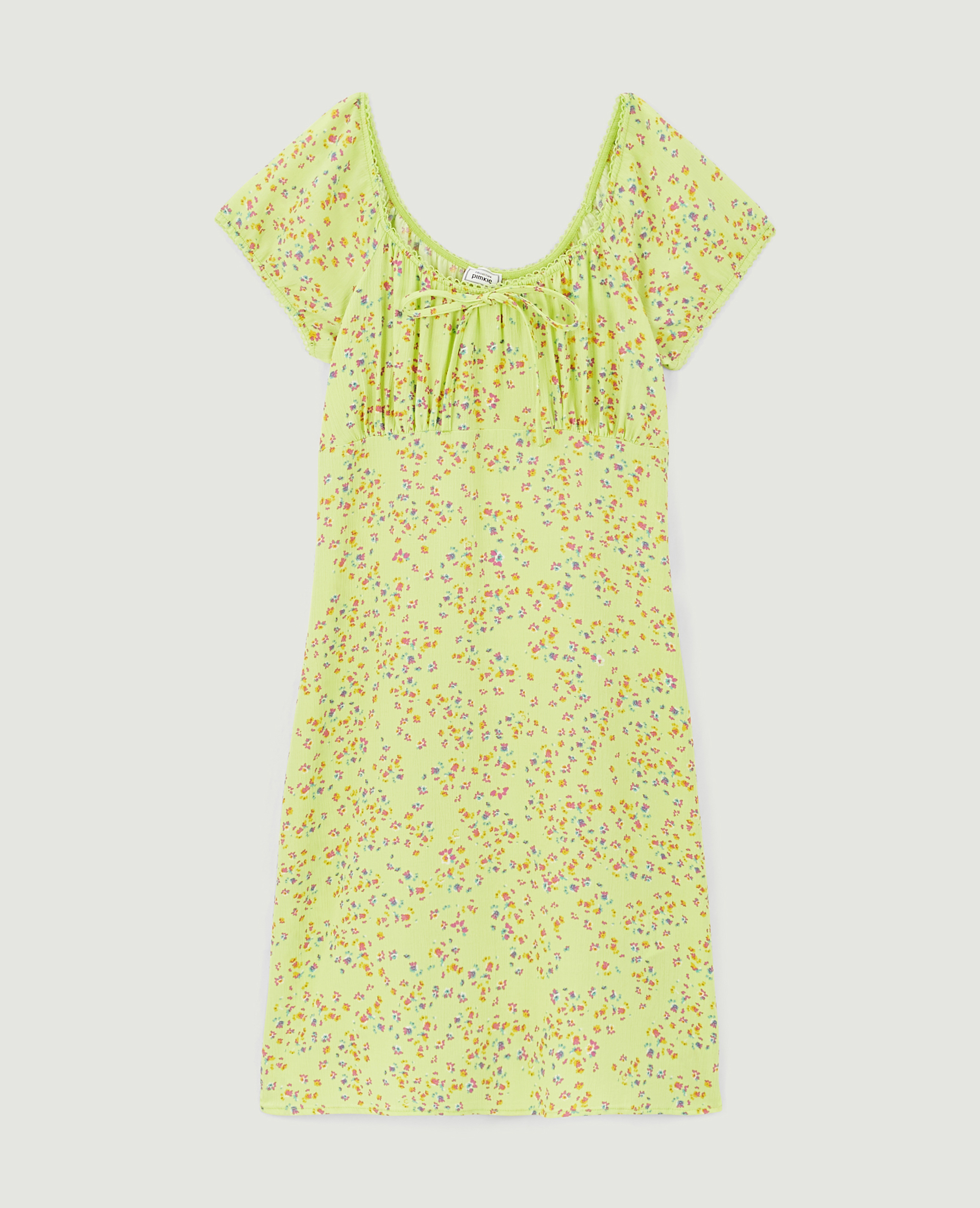 Robe courte avec fronces vert - Pimkie