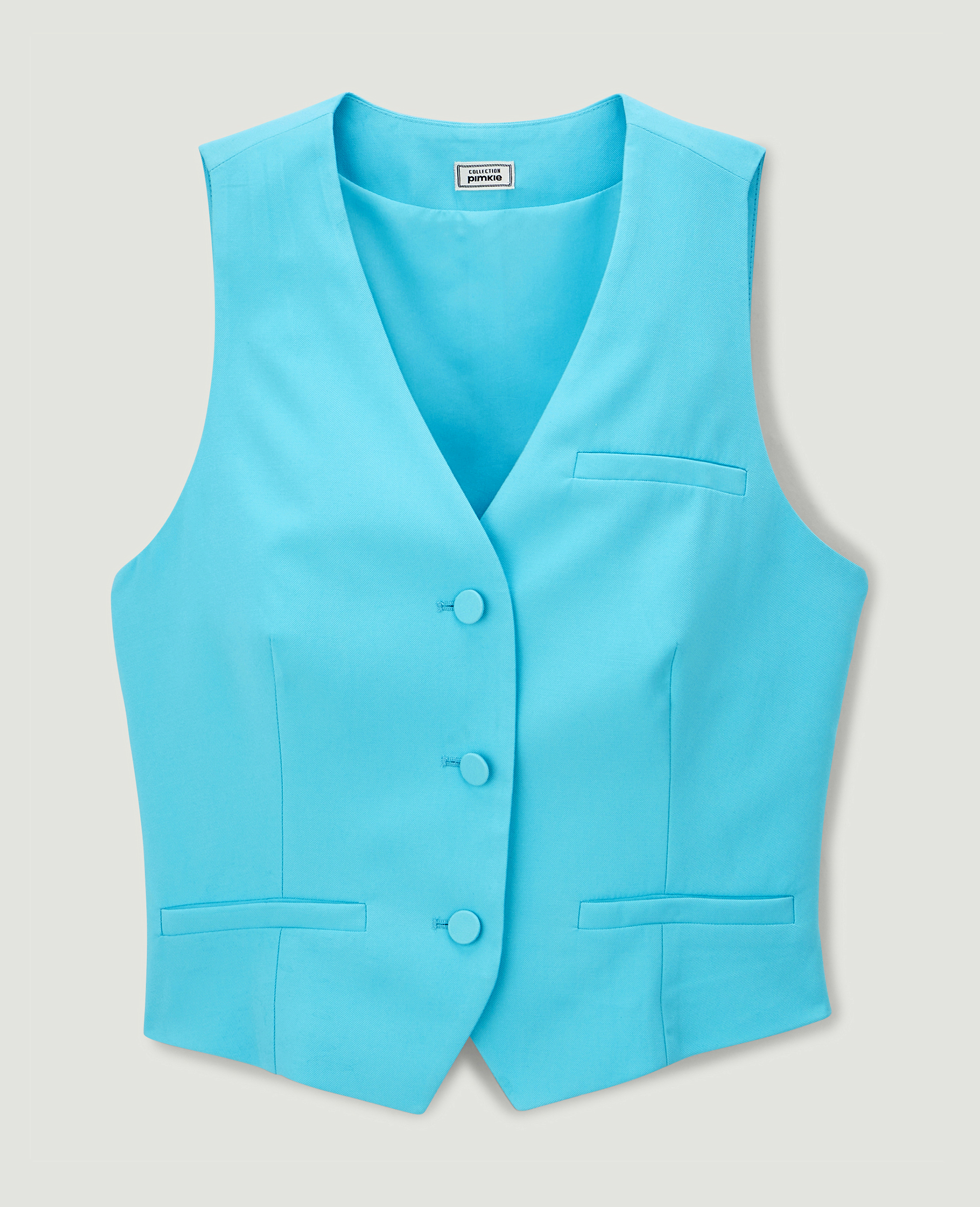 Gilet barman bleu turquoise - Pimkie