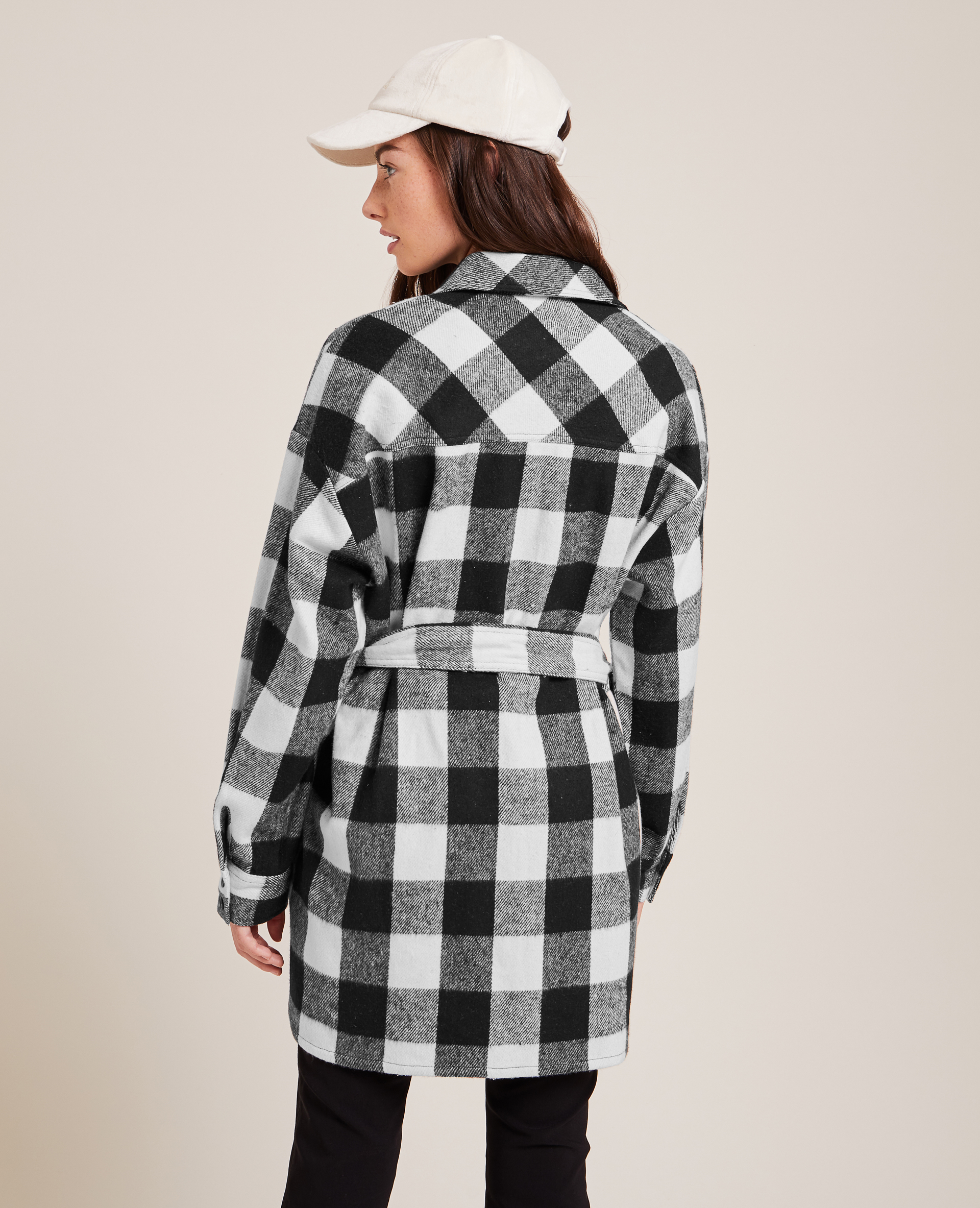Surchemise avec ceinture à nouer noir - Pimkie