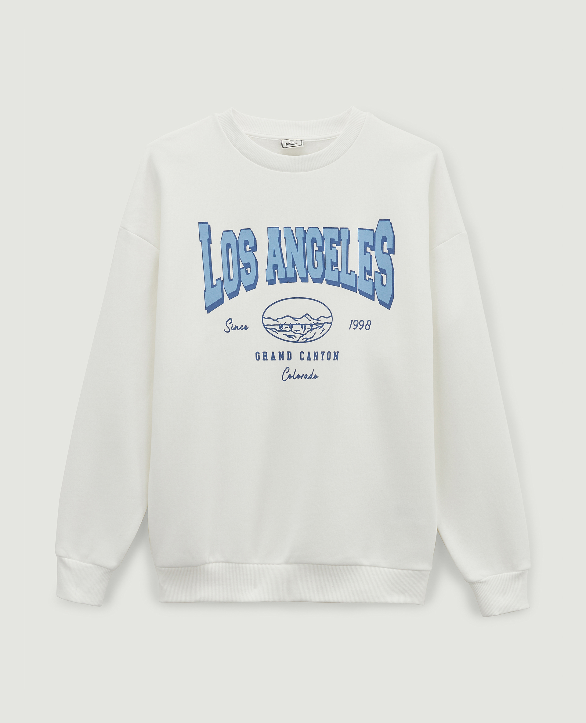 Sweat col rond blanc - Pimkie