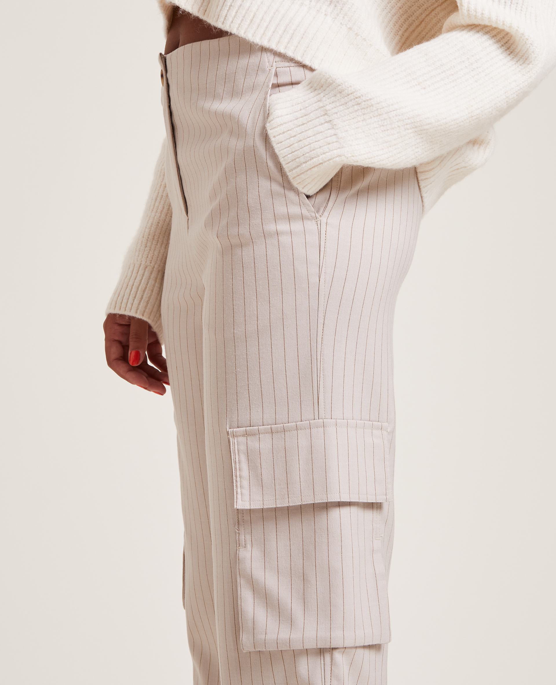 Pantalon large cargo beige - Pimkie