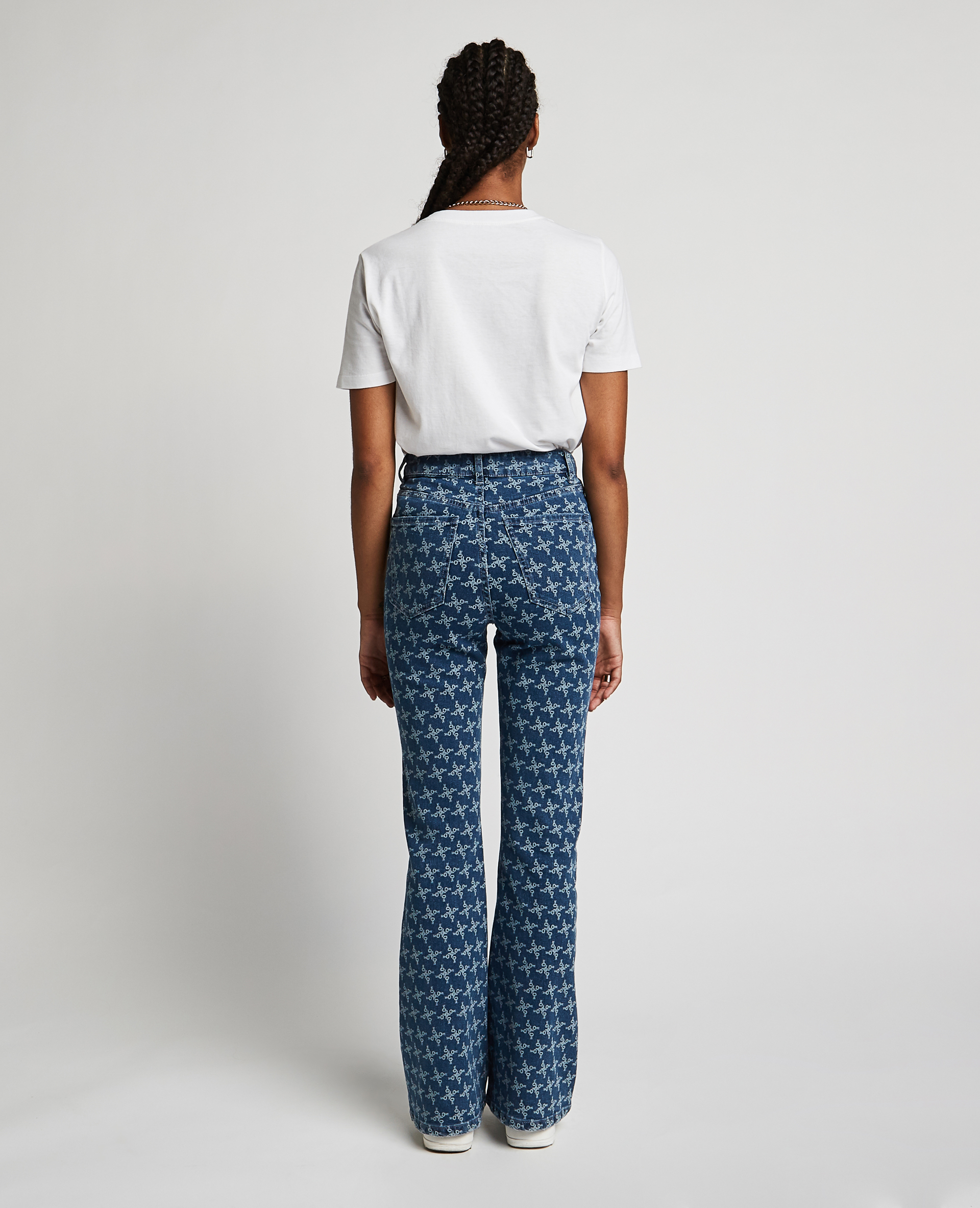Jean flare taille haute bleu - Pimkie