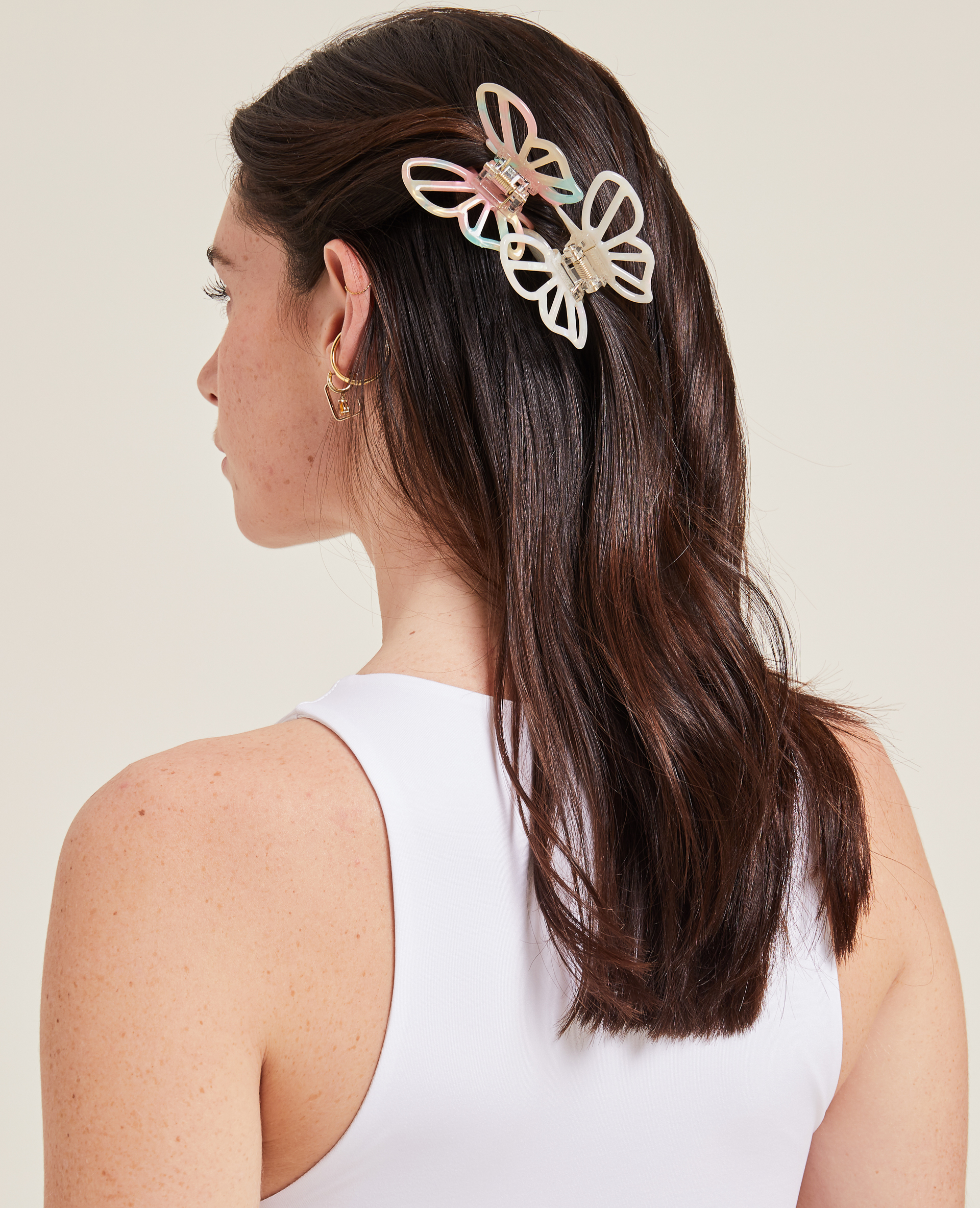Lot de 2 pinces papillon blanc - Pimkie