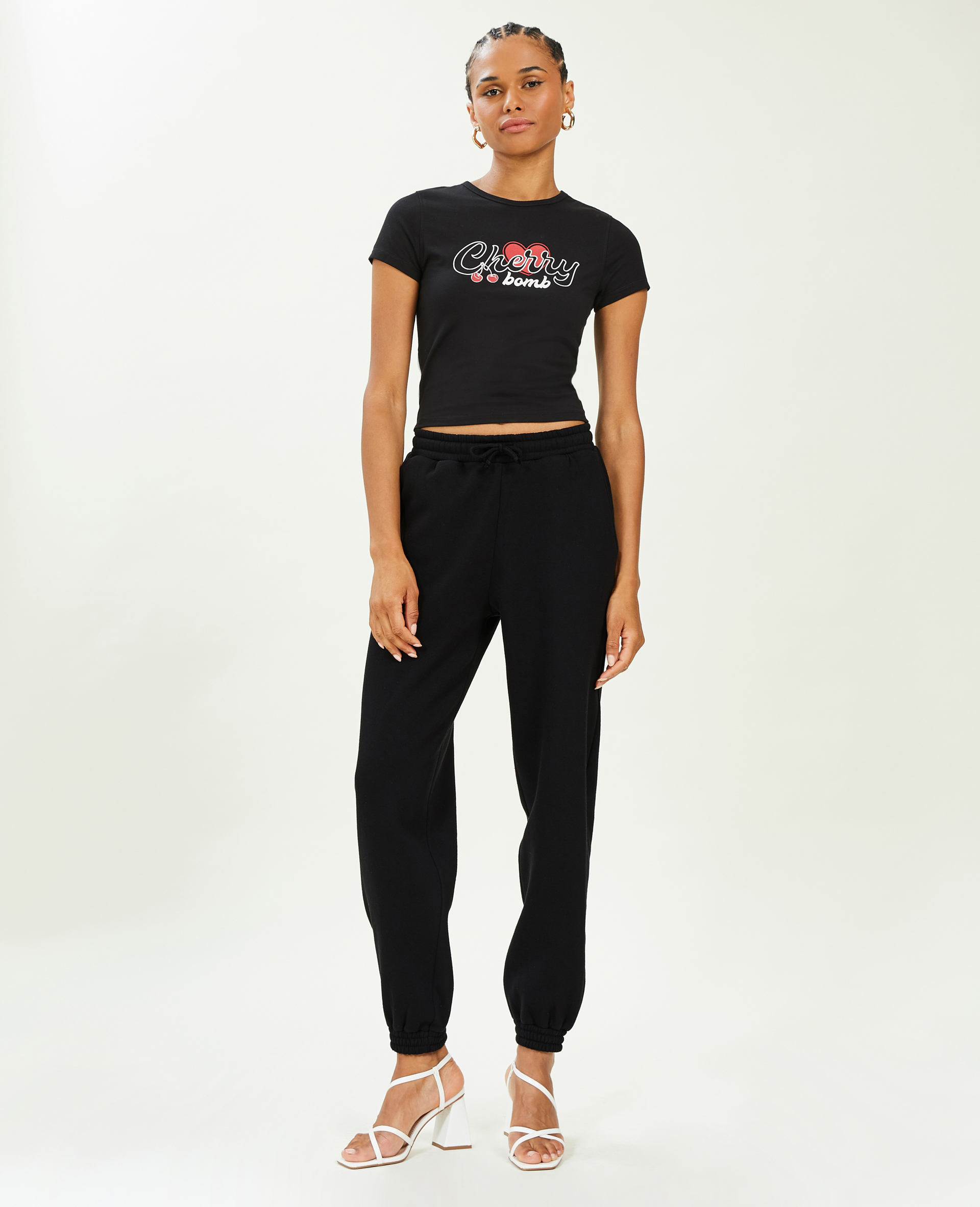 Pantalon de jogging en molleton noir - Pimkie