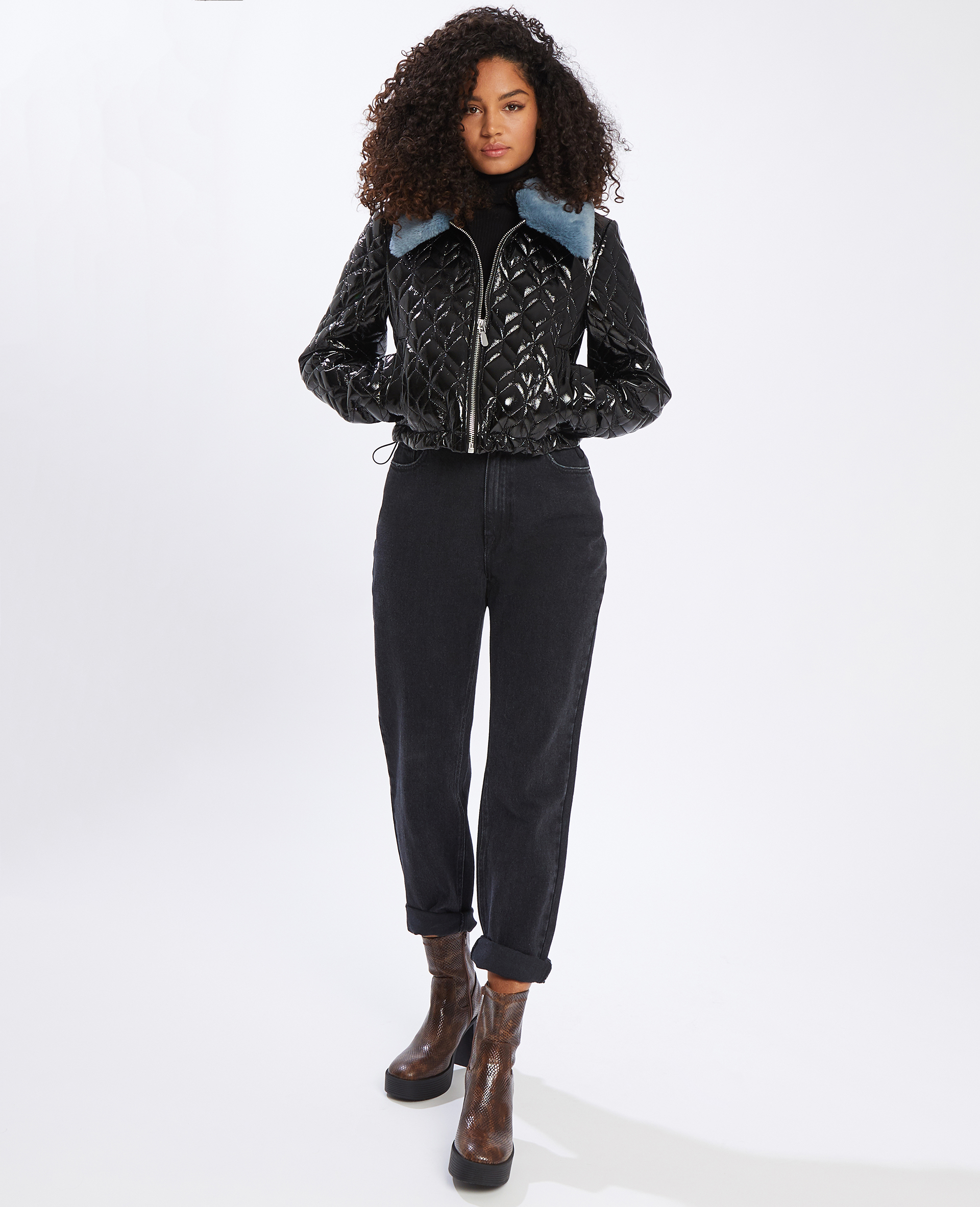 Veste vinyle courte deals