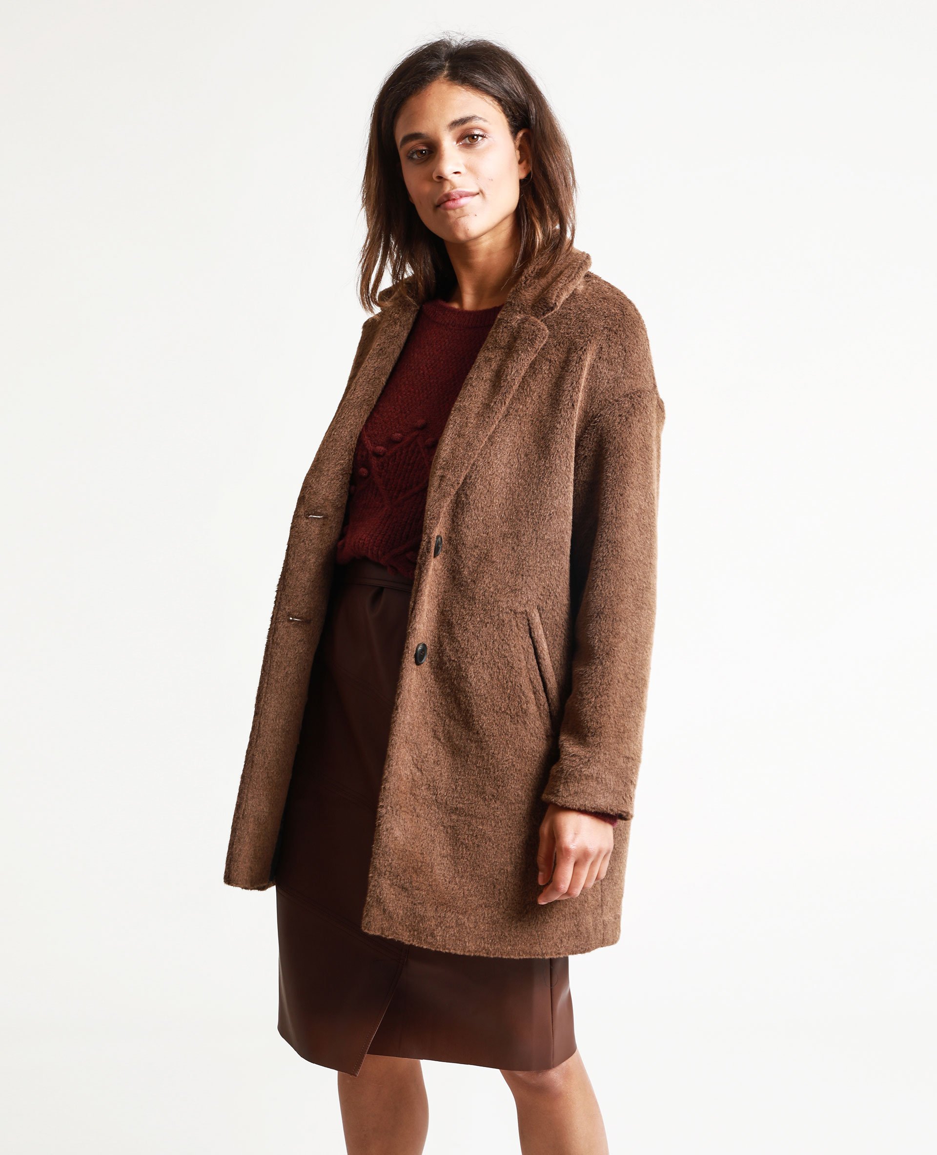 Manteau en fausse fourrure