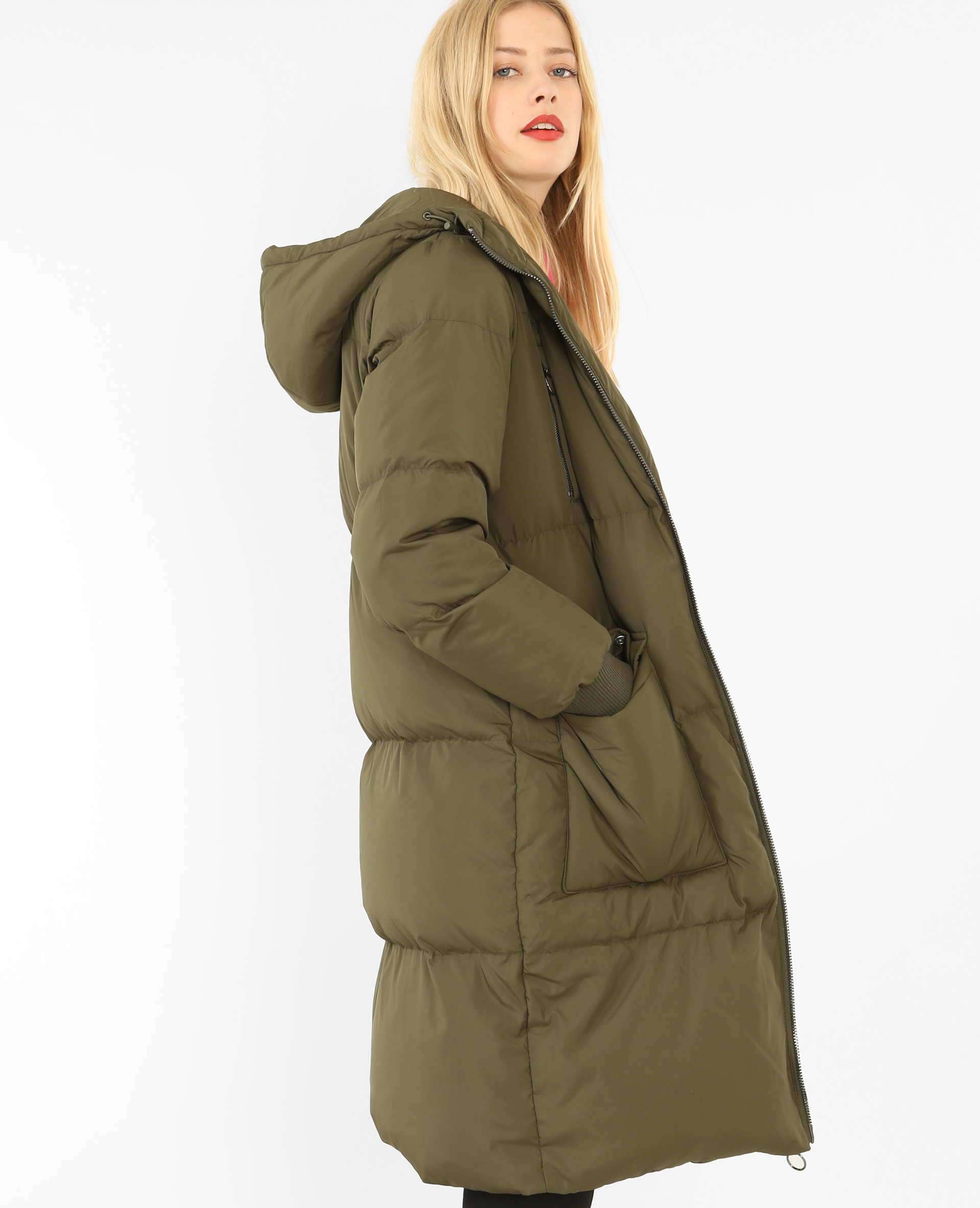 Doudoune longue verte femme top