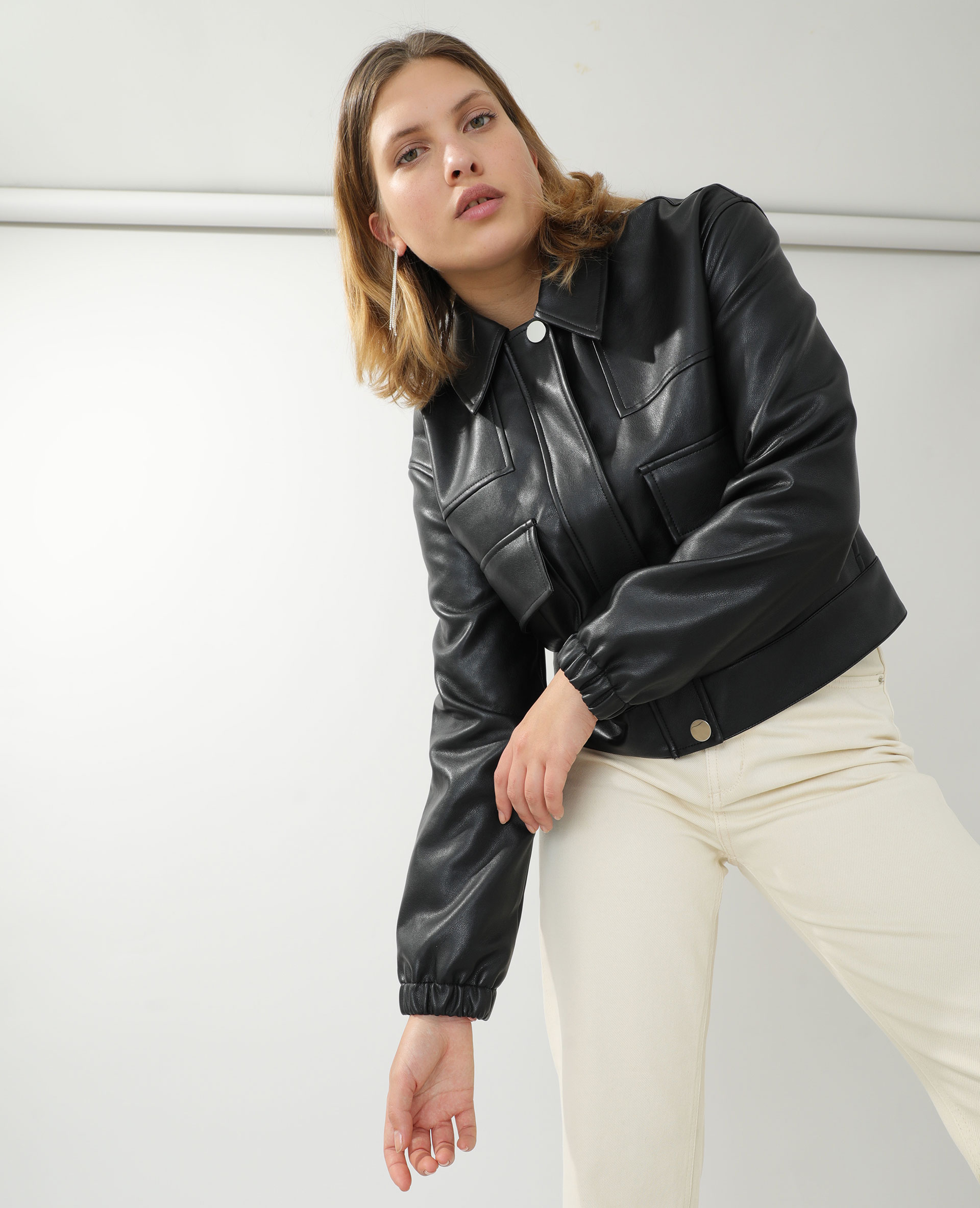 Veste en simili cuir
