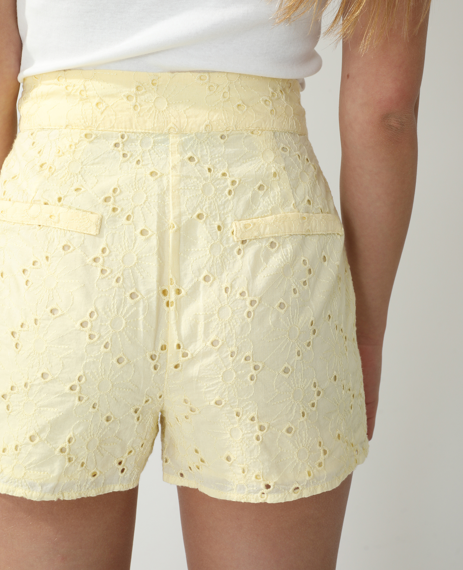 Short broderie anglaise beige - Pimkie
