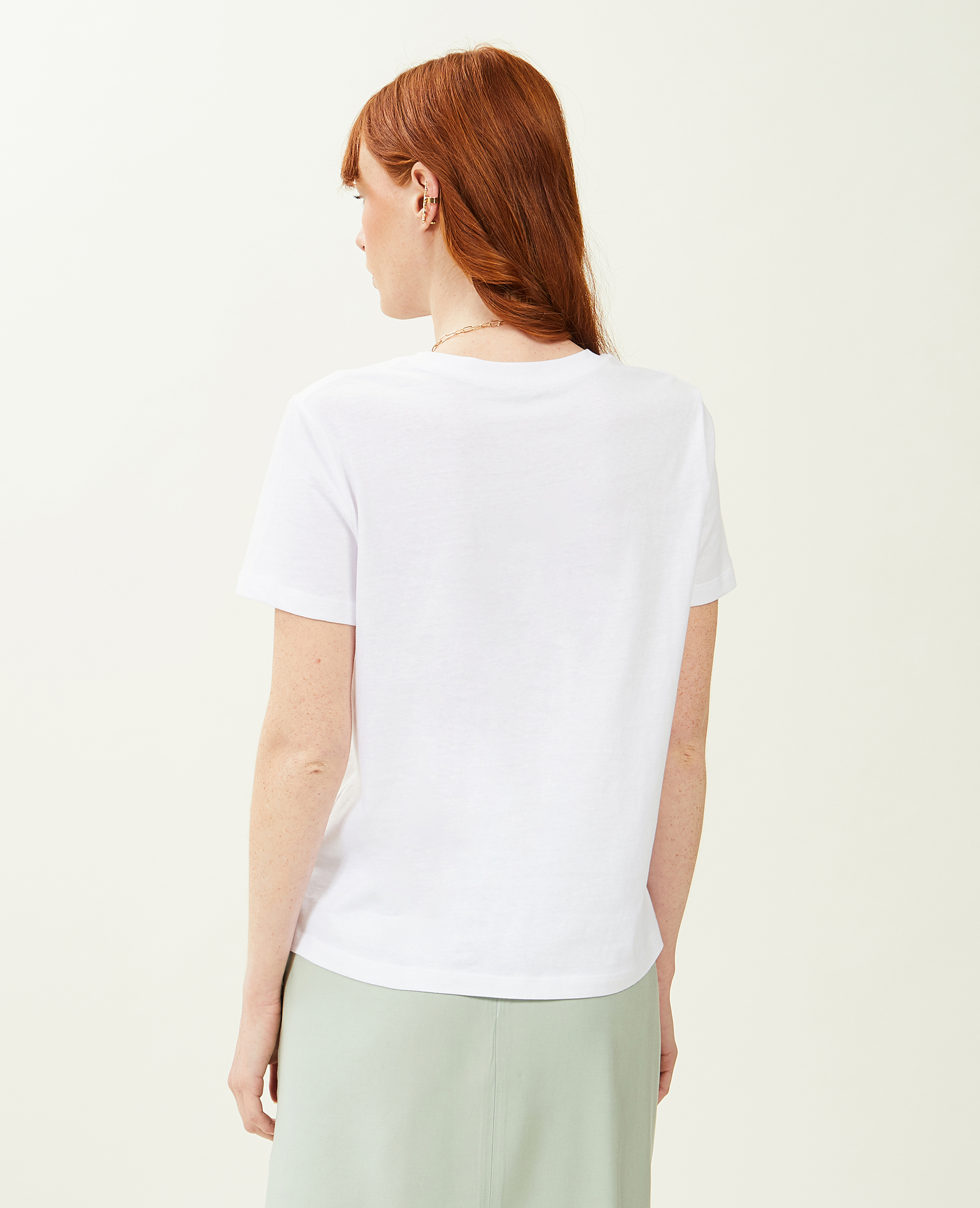 T-shirt basique col rond blanc - Pimkie