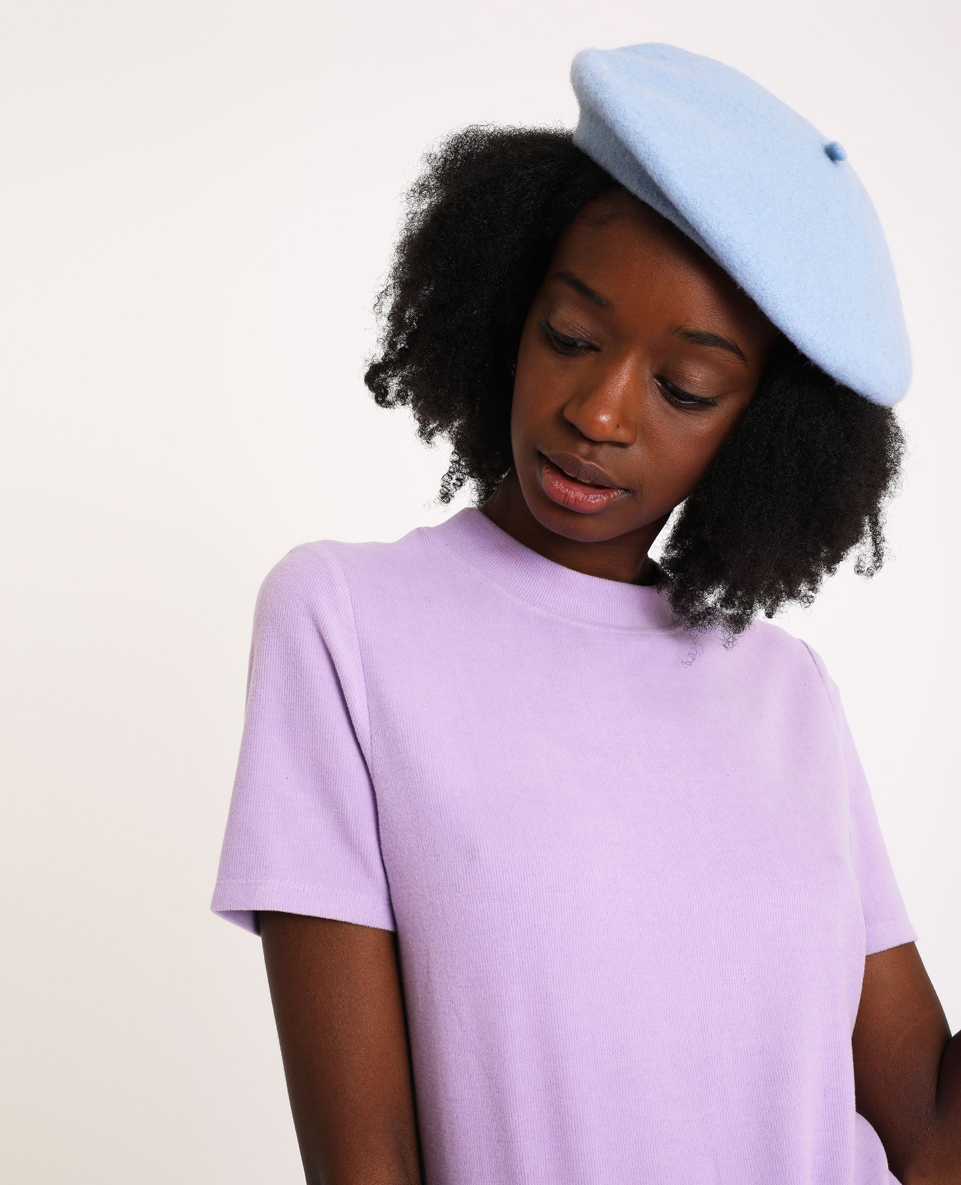 Beret en laine bleu ciel - 917898661A06 | Pimkie