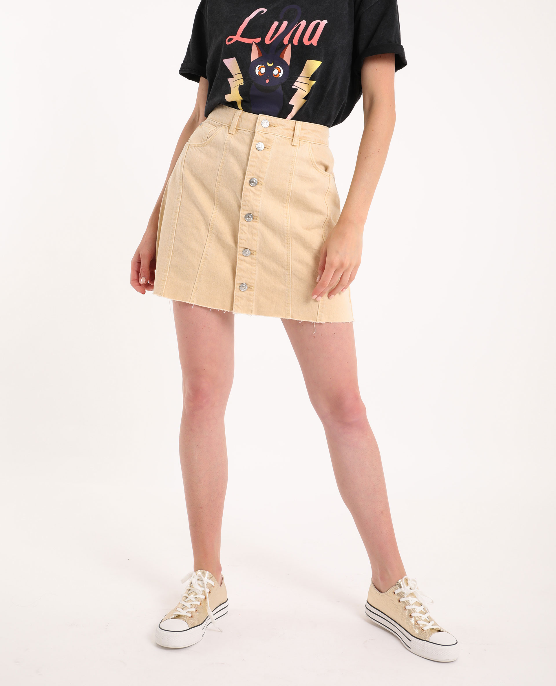 Jupe en jean new arrivals beige