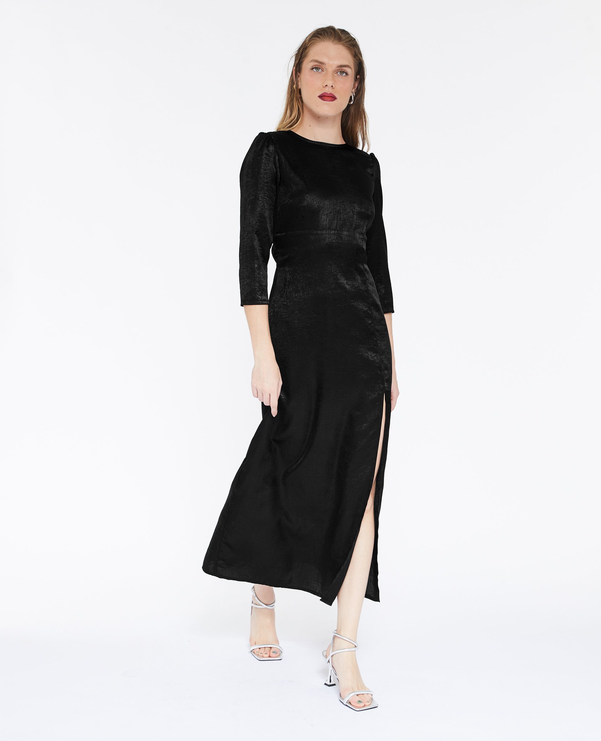 Robe longue satin e dos nu Pimkie