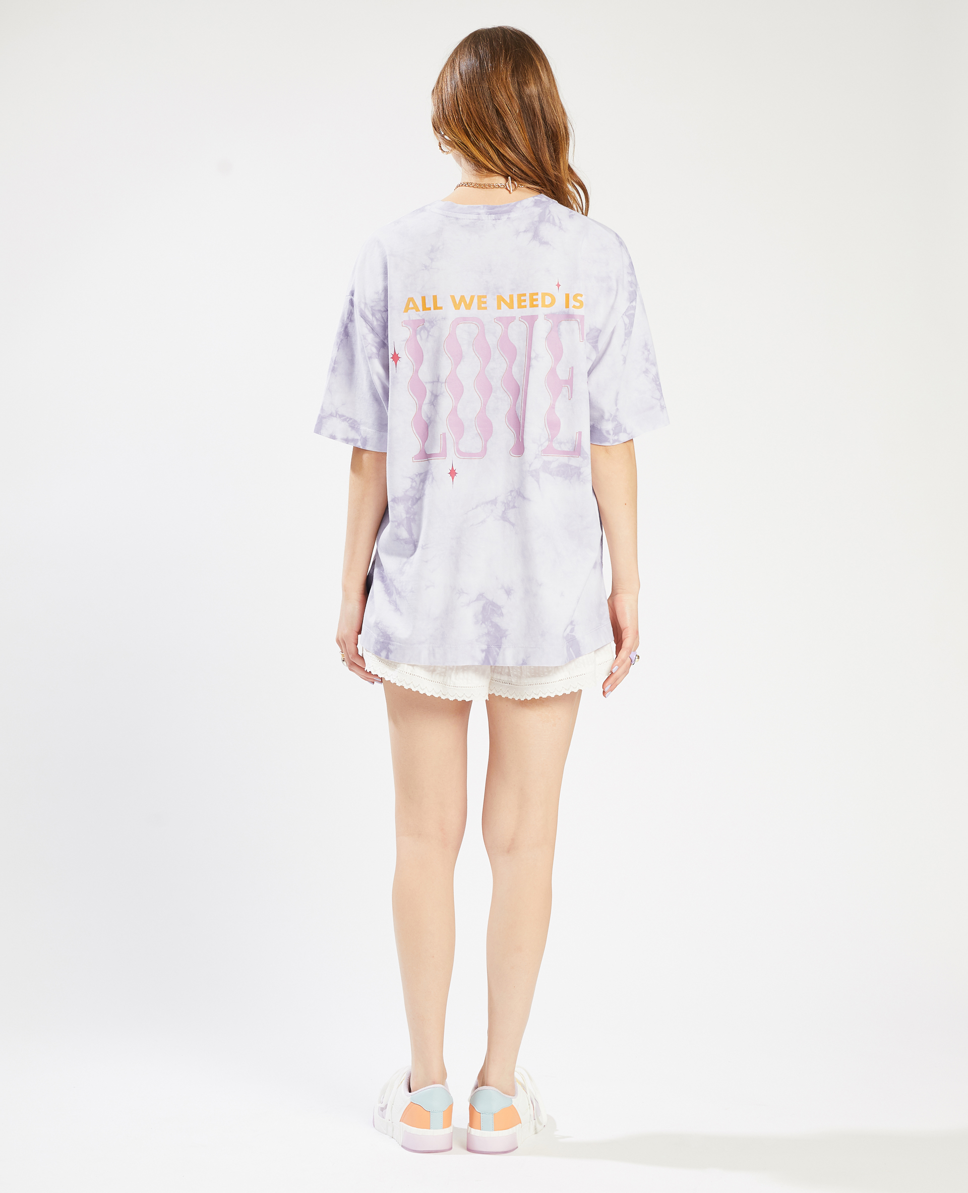 T-shirt oversize tie and dye violet - Pimkie