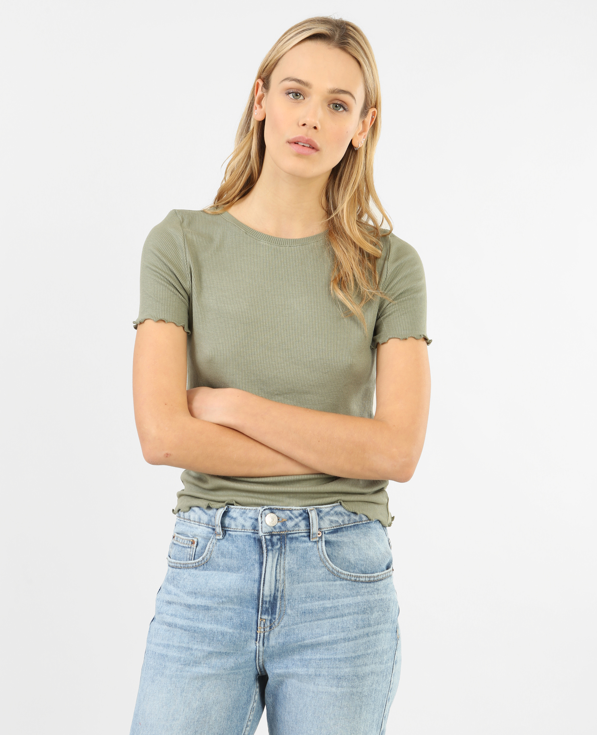 T shirt sale cotelé