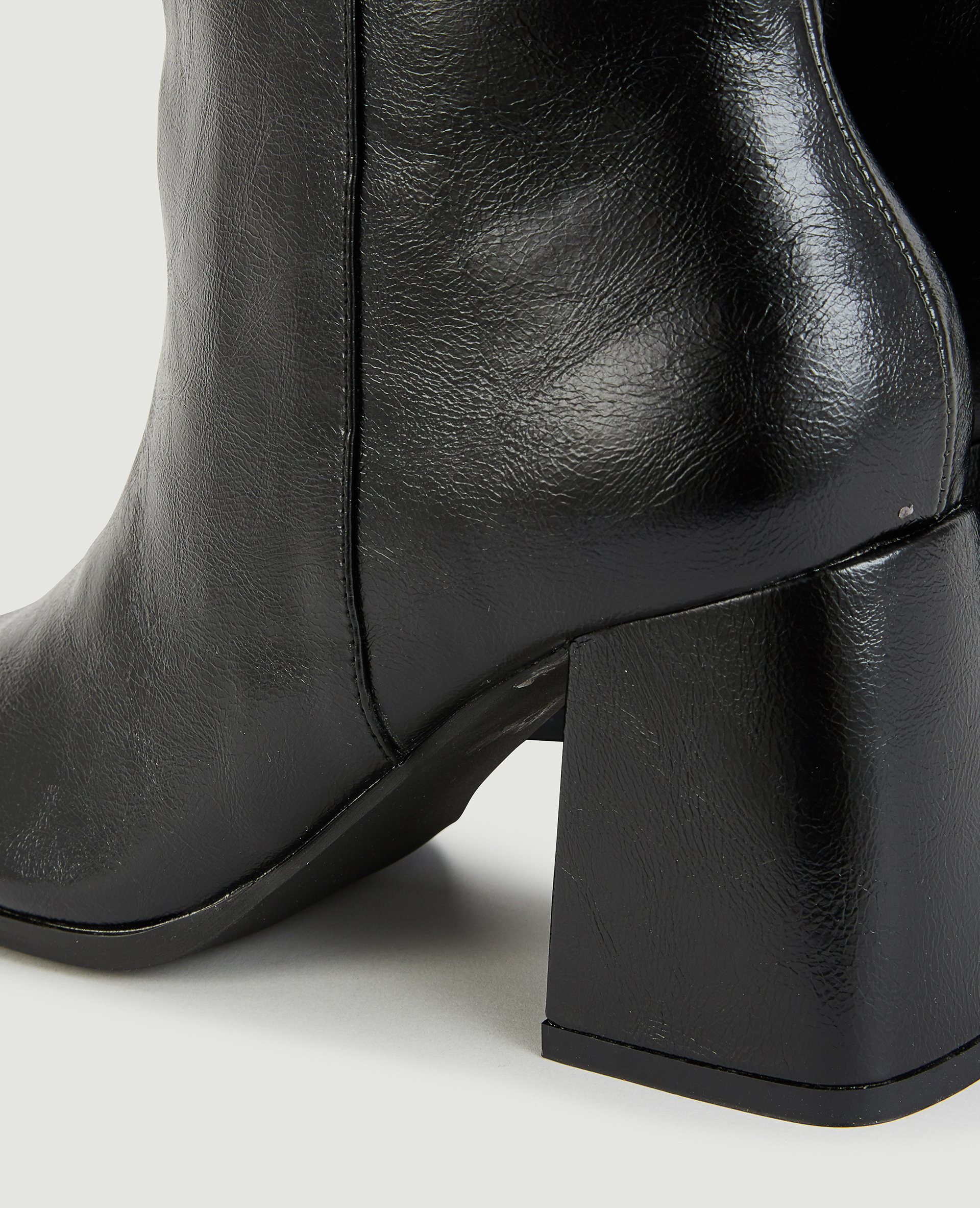 Boots à talon bouts carrés noir - Pimkie