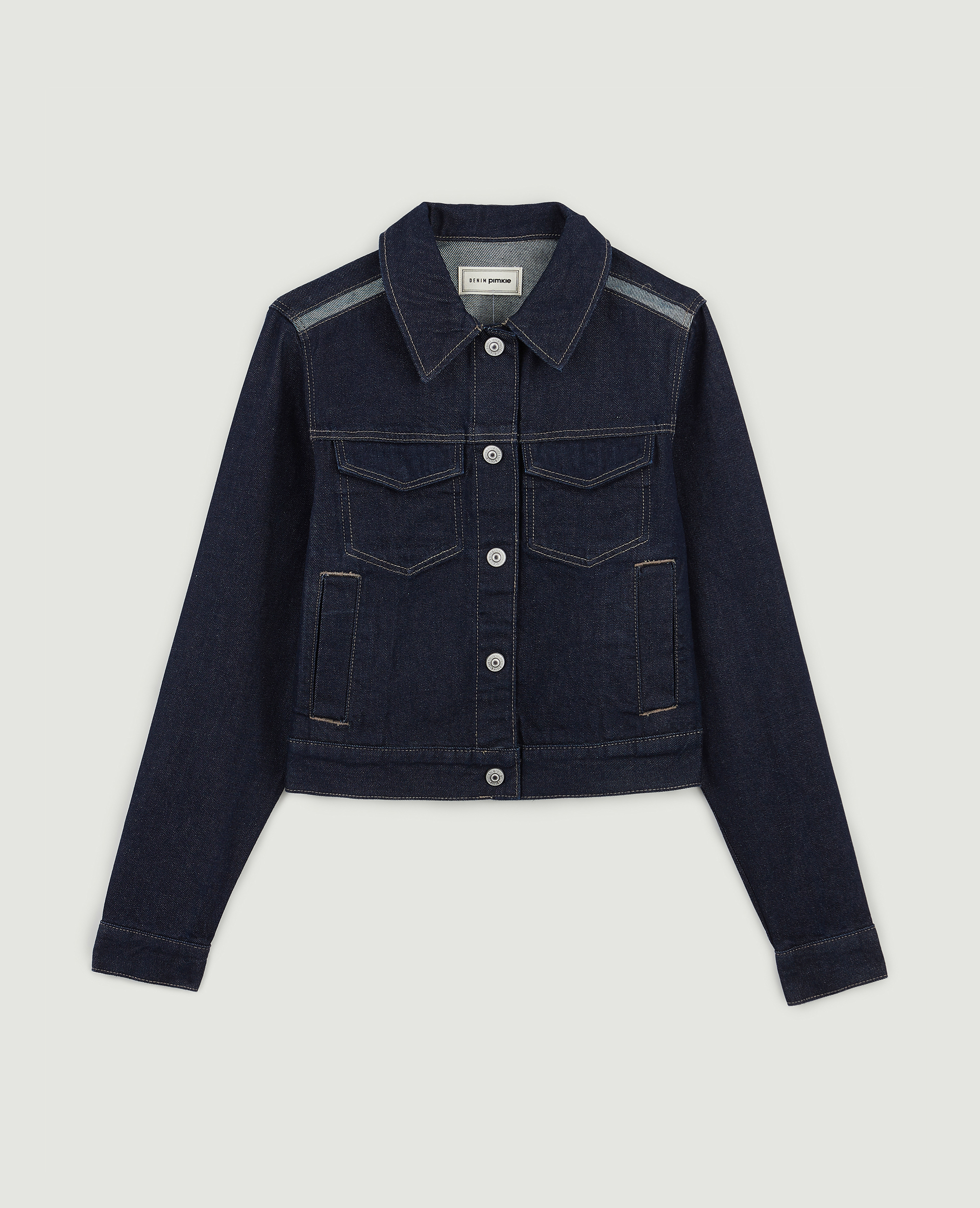 Veste en jean courte bleu foncé - Pimkie