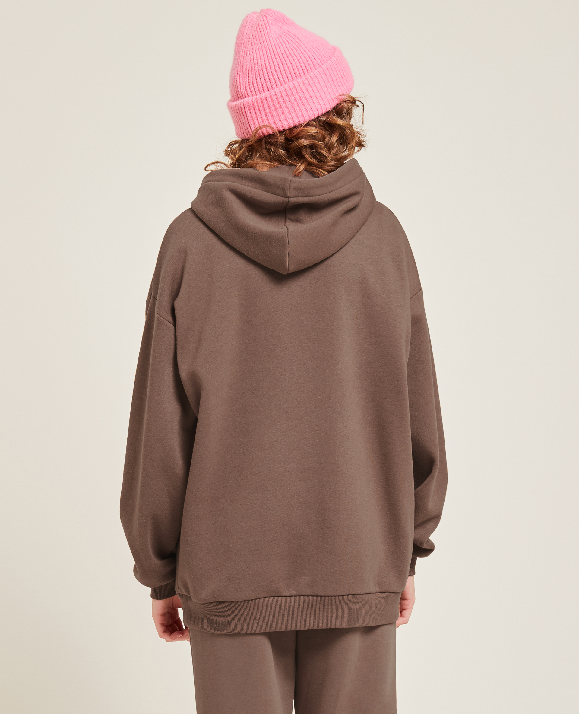 Sweat capuche oversize marron - Pimkie