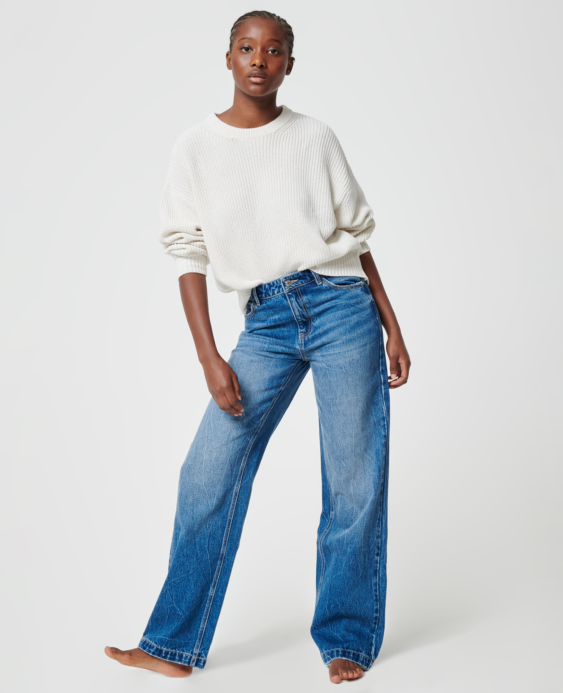 Jean baggy fantaisie taille basse Pimkie
