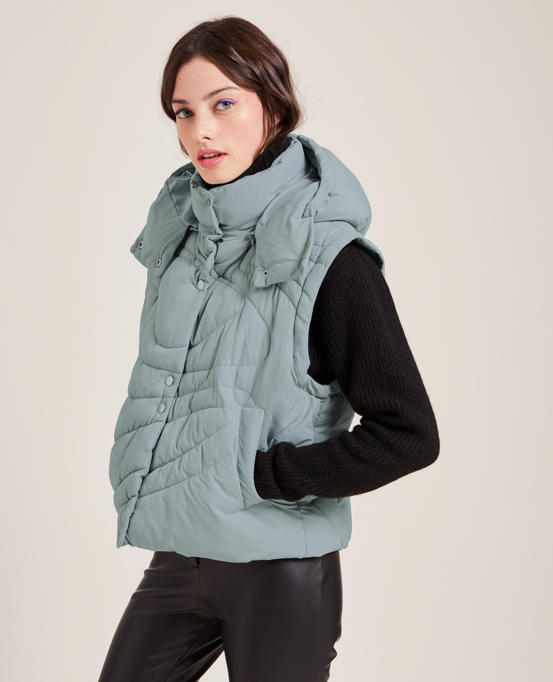 Doudoune matelassage wavy vert - Pimkie