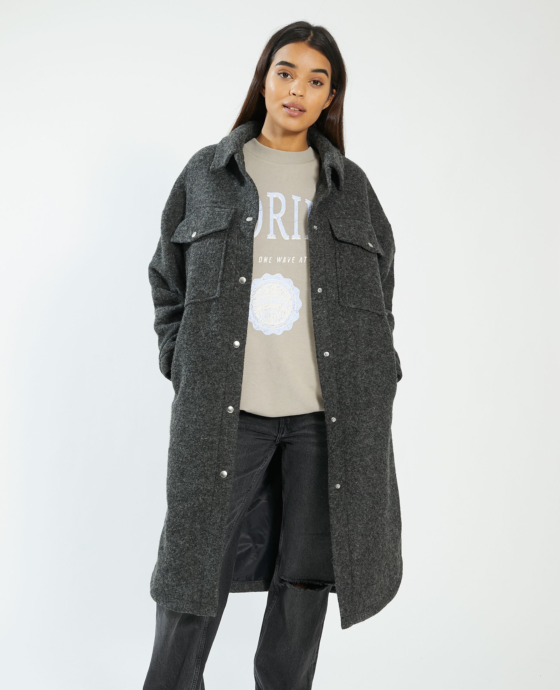 Manteau surchemise femme deals
