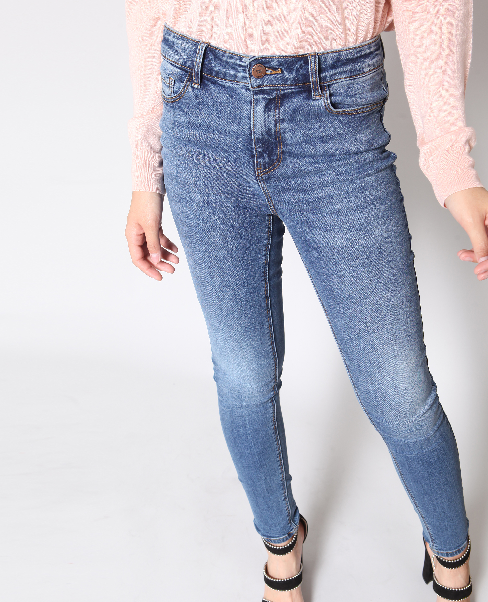 Jean skinny mid waist bleu - Pimkie