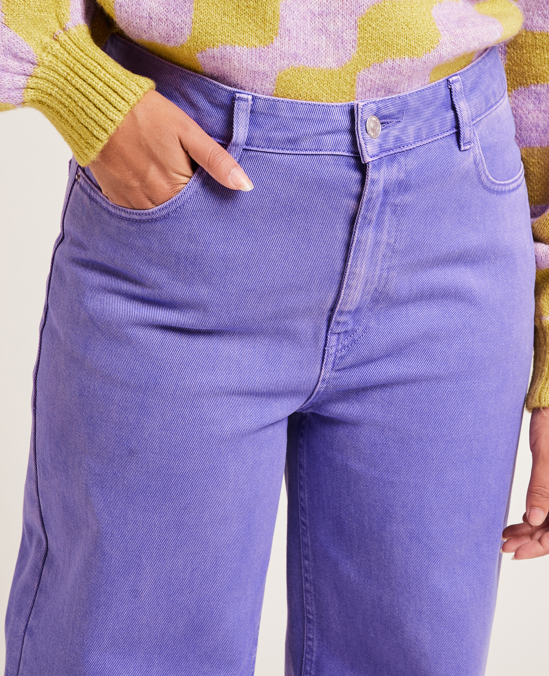 Jean wide leg couleur violet - Pimkie
