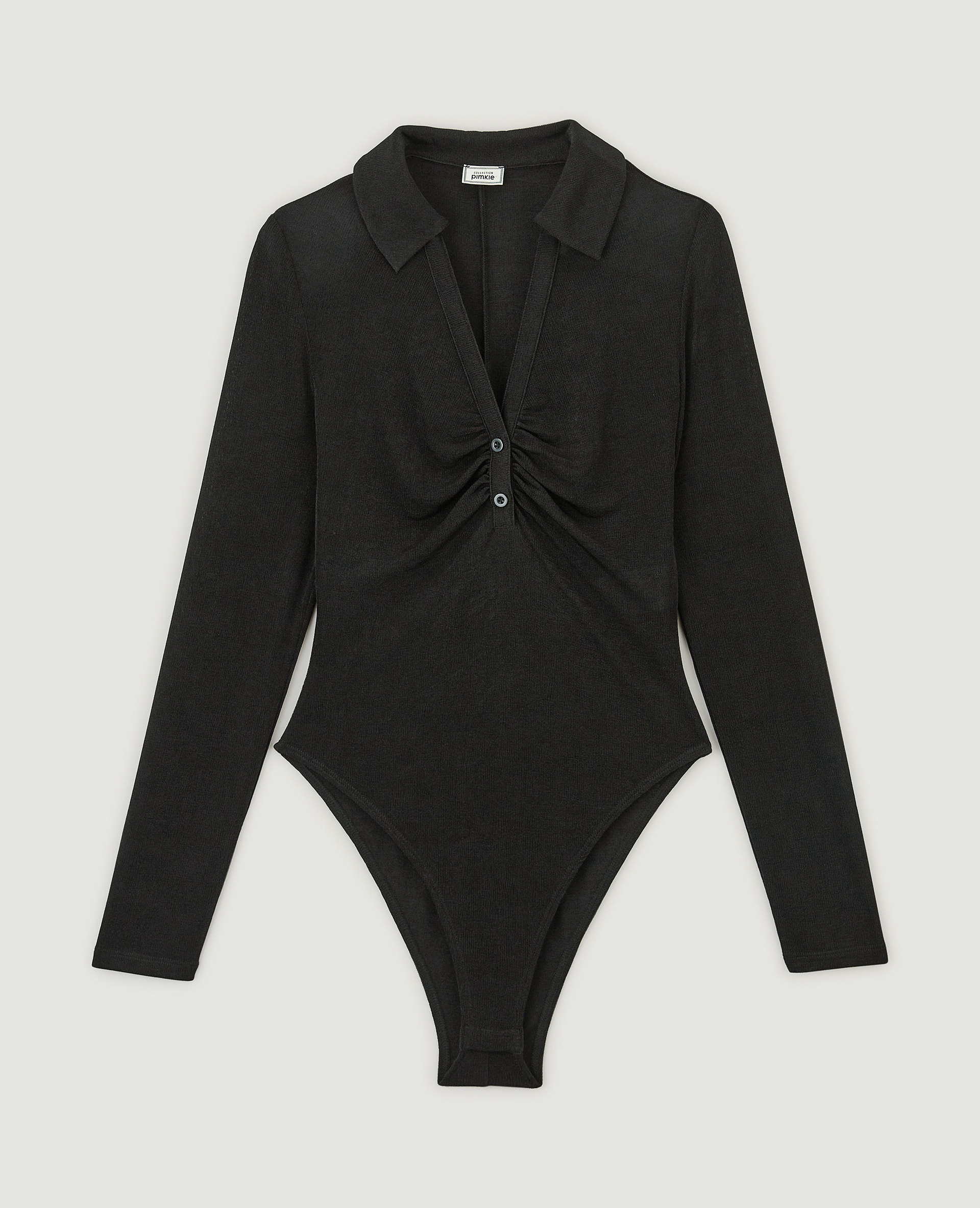 Body manches longues avec col noir - Pimkie